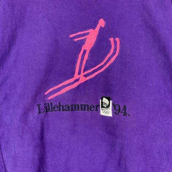 VTG champion reverse weave 1994 Lillehammer Olympics embroidered sweatshirt L - Picture 3 of 11